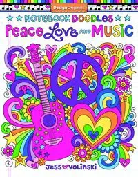 Notebook Doodles Peace, Love, and Music