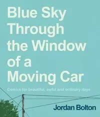 Blue Sky Through the Window of a Moving Car