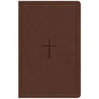 KJV Large Print Personal Size Reference Bible, Brown Leathertouch