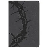 KJV Large Print Compact Reference Bible, Charcoal LeatherTouch