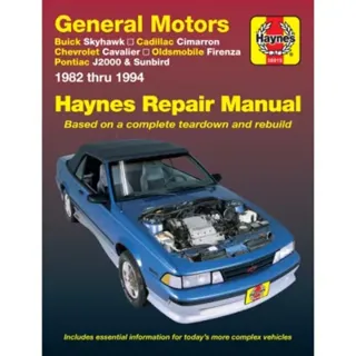 General Motors Buick Skyhawk, Cadillac Cimarron, Chevrolet Cavalier, Oldsmobile Firenza & Pontiac J-2000 & Sunbird (82 - 94)