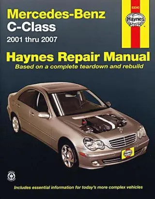 Mercedes-Benz C-Class (2001-2007) Haynes Repair Manual (USA)