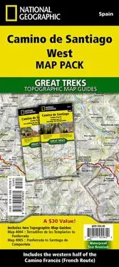 Camino de Santiago West Map Map Pack Bundle