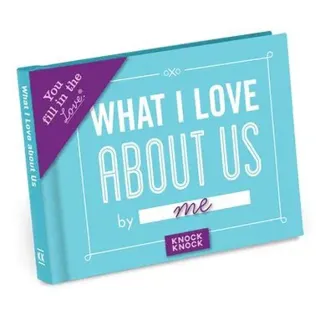 Knock Knock What I Love about Us Book Fill in the Love Fill-in-the-Blank Book & Gift Journal