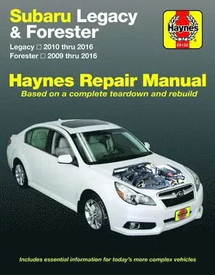 Subaru Legacy (10-16) & Forester (09-16) Haynes Repair Manual (USA)