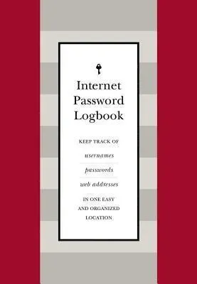 Internet Password Logbook (Red Leatherette)
