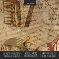 Vintage Music Scrapbook Paper Pad 8x8 Decorative Scrapbooking Kit for Cardmaking Gifts, DIY Crafts, Printmaking, Papercrafts, Notes Instruments,