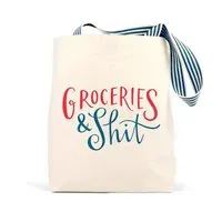 Em & Friends Groceries & Shit Tote Bag