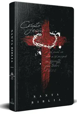 Biblia RVR 1960 letra grande tamaño manual, tapa dura cruz con corona / Spanish Bible RVR 1960 Handy Size Large Print Hardcover cross and crown