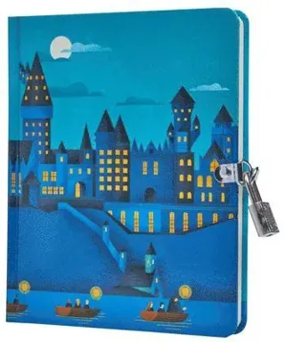 Harry Potter: Hogwarts Castle at Night Lock and Key Diary