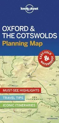 Lonely Planet Oxford & the Cotswolds Planning Map