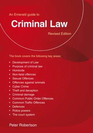 An Emerald Guide to Criminal Law