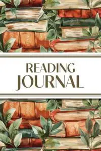 Reading Journal (Watercolour Stacked Books with Leaves)