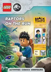 LEGO® Jurassic World™: Raptors on the Run Activity Book (with Kenji minifigure, baby raptor and accessories)