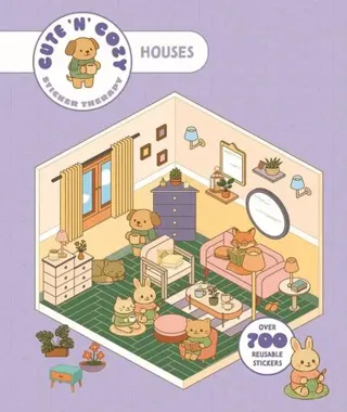 Cute 'n' Cozy Sticker Therapy: Homes