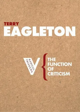 Function of Criticism
