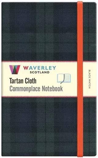 Waverley (L): Black Watch Tartan Cloth Large Notebook