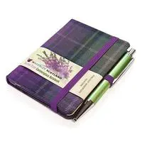 Waverley S.T. (S): Heather Mini with Pen Pocket Genuine Tartan Cloth Commonplace Notebook