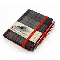 Waverley S.T. (S): Castle Grey Mini with Pen Pocket Genuine Tartan Cloth Commonplace Notebook