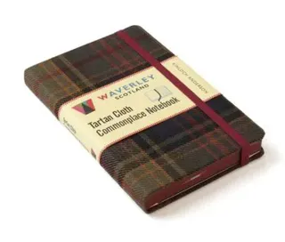 Waverley Kinloch Anderson Tartan Pocket Hardback Notebook (paper is blank/lined alternately) with pen loop