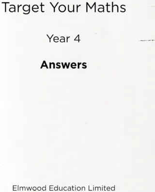 Target Your Maths Year 4 Answer Book