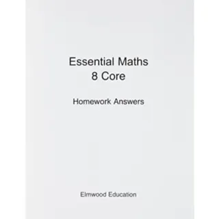 Essential Maths 8 Core Homework Answers