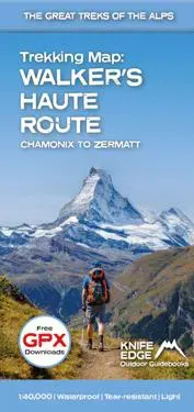 Trekking Map: Walker's Haute Route: Chamonix to Zermatt