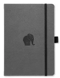 Dingbats* Wildlife A5+ Dotted - Grey Elephant Notebook