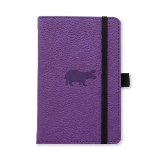 Dingbats* Wildlife A6 Pocket Lined - Purple Hippo Notebook