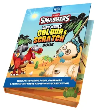 Smashers Dino World Colour and Scratch Book