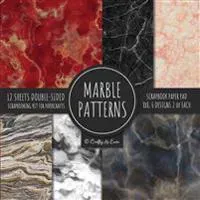 Marble Patterns Scrapbook Paper Pad 8x8 Scrapbooking Kit for Papercrafts, Cardmaking, Printmaking, DIY Crafts, Stationary Designs, Borders,