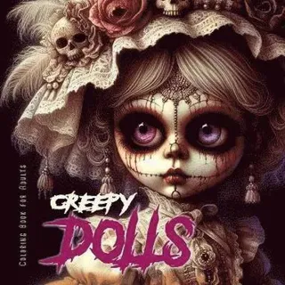Creepy Dolls Coloring Book for Adults