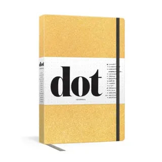 Dot Journal (Gold): A dotted, blank journal for list-making, journaling, goal-setting: 256 pages with elastic closure and ribbon marker