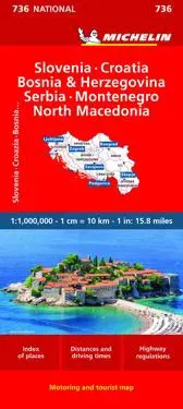 Slovenia, Croatia, Bosnia - Michelin National Map 736