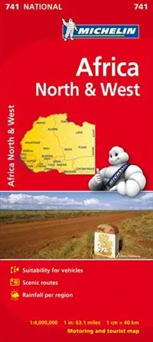 Nordvästra Afrika Michelin 741 karta : 1:4milj