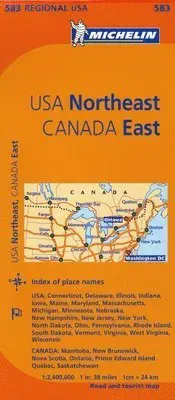 Northeastern USA, Eastern Canada - Michelin Regional Map 583