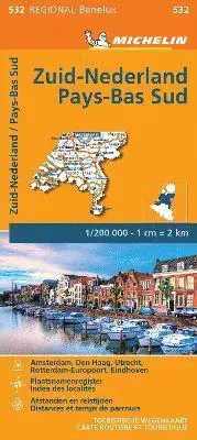 Netherlands South - Michelin Regional Map 532
