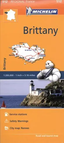 Brittany Michelin 512 delkarta Frankrike