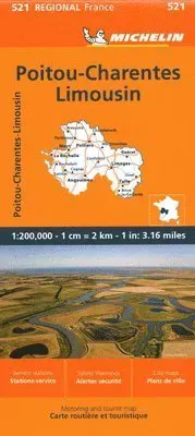 Poitou-Charentes - Michelin Regional Map 521