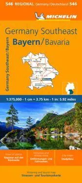 Germany Southeast, Bavaria - Michelin Regional Map 546