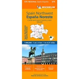 Espana Noroeste : Castilla y Leon, Madrid- Michelin Regional Map 575