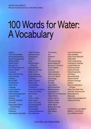 100 Words for Water