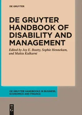 de Gruyter Handbook of Disability and Management