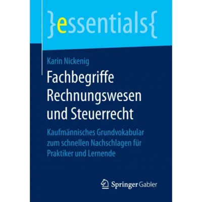 Fachbegriffe Rechnungswesen und Steuerrecht
