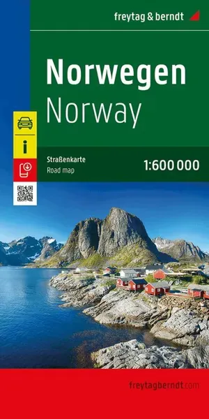 Norge 1:600 000. Väg- och turistkarta. Publicerad 2025. Freytag & Berndt
