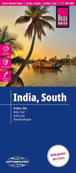 India South Map 1:1,200,000 scale