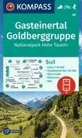 KOMPASS Wanderkarte 40 Gasteinertal, Goldberggruppe, Nationalpark Hohe Tauern 1:50.000