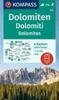Hiking Map Set 672 Dolomites (4 maps) 1:35,000