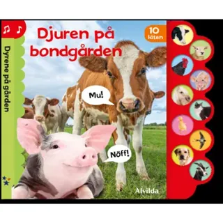Djuren på bondgården. Ljudbok med 10 ljud
