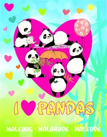 I love pandas : målarbok